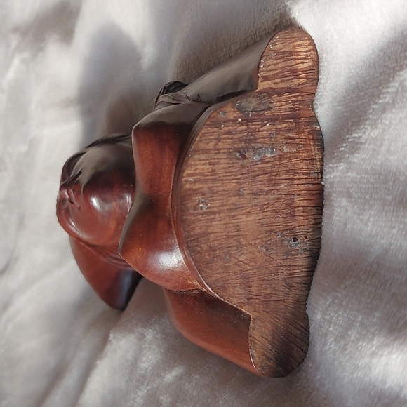 Vintage Bali Balinese wood carving bust of woman - Picture 6 of 9